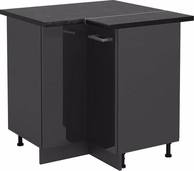 Mobile ad angolo cucina R-Line Antracite lucido/Antracite 75.6 cm, PL Antracite Vicco