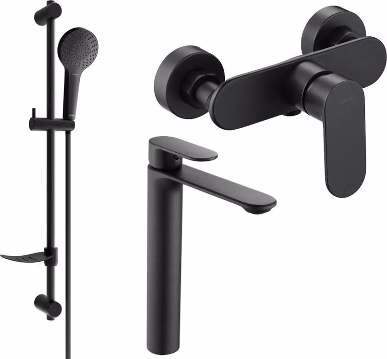 Mexen Milo DF05 set doccia, nero - 71314DF05-70