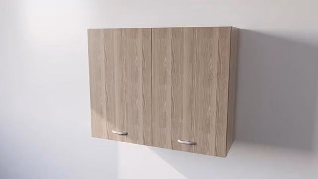 Pensile da cucina Calandrelli con 2 ante in legno marrone, H 80 x L 60 x P 32 cm