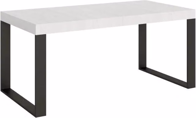 Tavolo allungabile 180/284x90 cm Tecno Premium colore bianco frassino gambe antracite