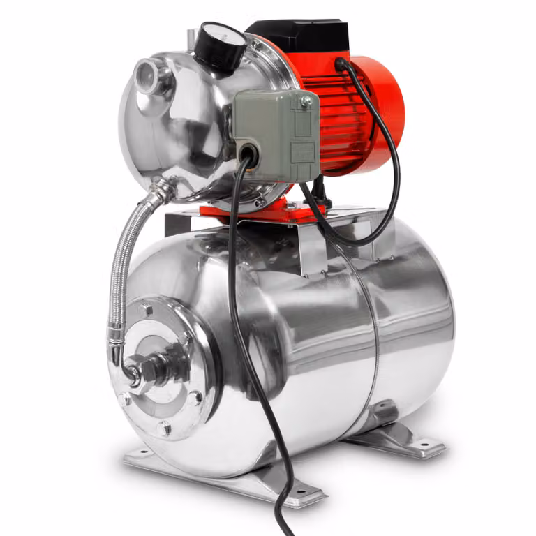 EBERTH per acquedotti domestici Portata 3600 L/h, pressione di mandata 5 bar, 750 W, pompa con pressostato per funzionamento automatico, autoadescante, altezza di aspirazione 9 m