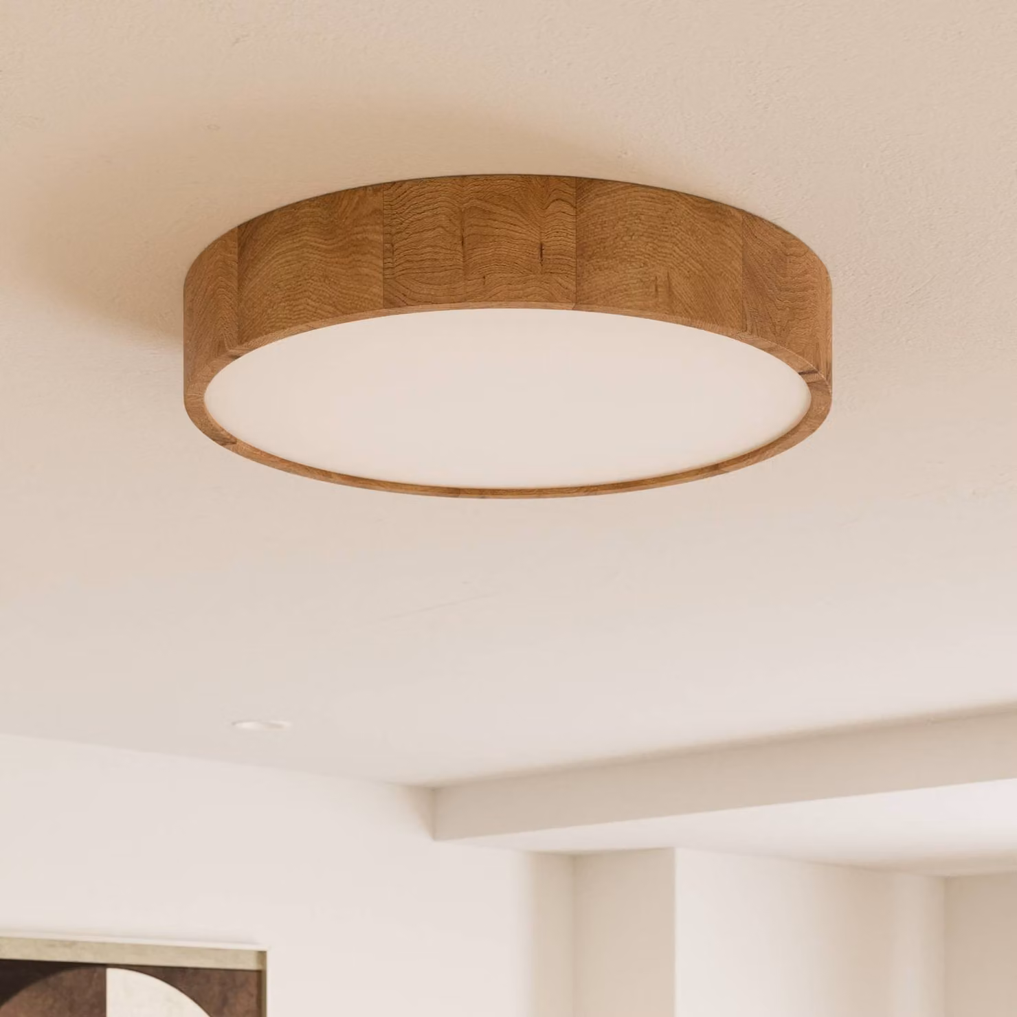 Plafoniera soffitto Kerio Lamkur, dimmerabile, Soggiorno / Sala da pranzo, Legno, Moderno, Plafoniera
