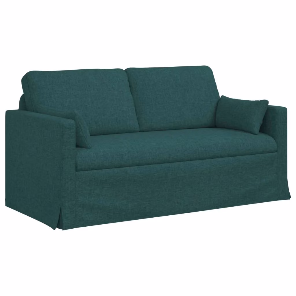 Divano vidaXL in tessuto verde scuro con struttura in metallo e coperture rimovibili L: 158 cm, P: 78 cm, H: 80 cm – 2