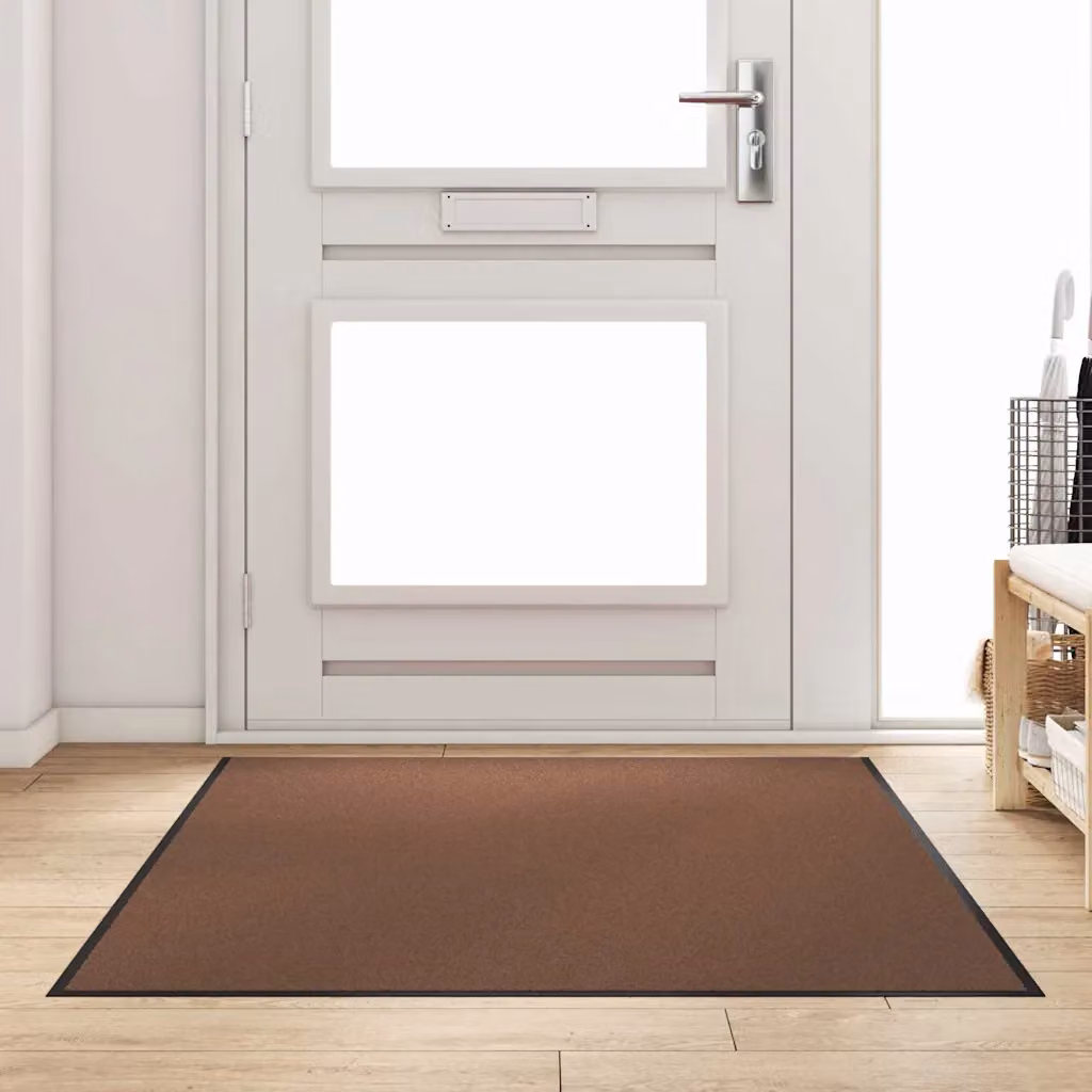 Tappetino moderno vidaXL rettangolare marrone e nero in poliammide, L: 180 cm, P: 120 cm