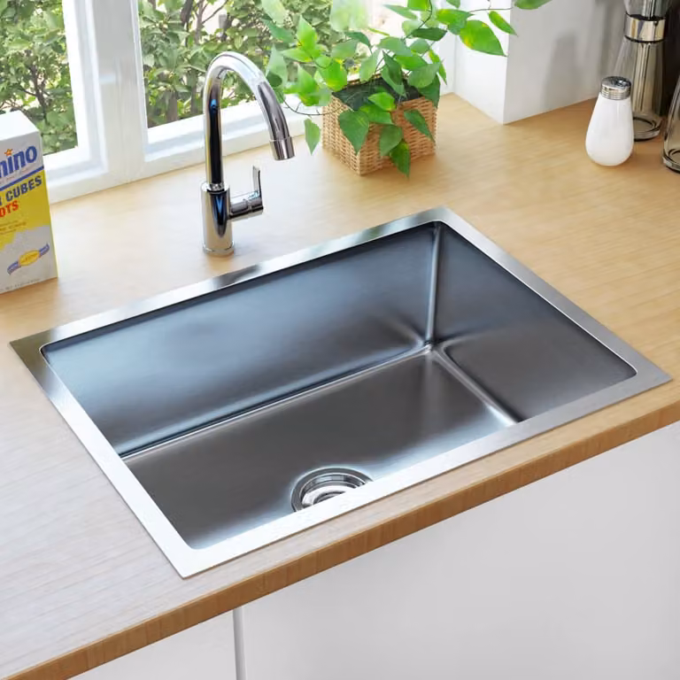 The Living Store Lavello da cucina artigianale in acciaio inox