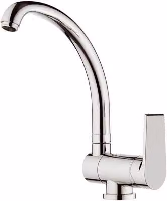 Miscelatore Monocomando per Lavello Bocca Alta con Canna Pieghevole Linea Artic Mariani Colore Argento