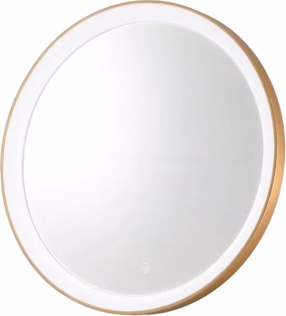 KRIZIA A/M - Applique Led 30W Dimmerabile con Specchio, Touch CCT 3000K-4000K, Antiappannamento, Finitura Oro Spazzolato - Gealuce