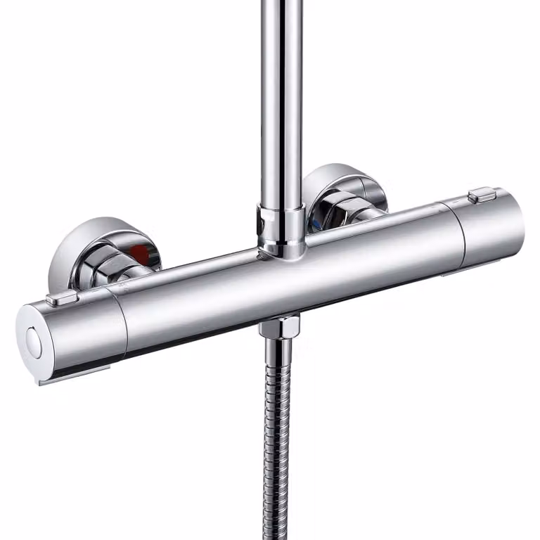 Termostato per miscelatore doccia, 2 uscite, attacco G1/2, 150 mm, cromato