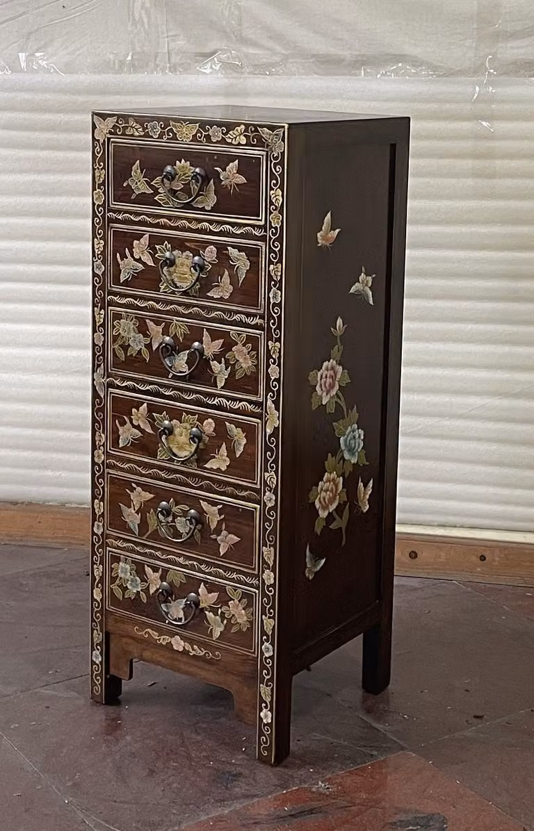 Antica cassettiera cinese Credenza con 6 cassetti Altezza115cm