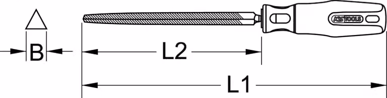 KS Tools 1570424 Triangular file, form C, 150mm, hie1 Length 230 mm 1 pc(s)