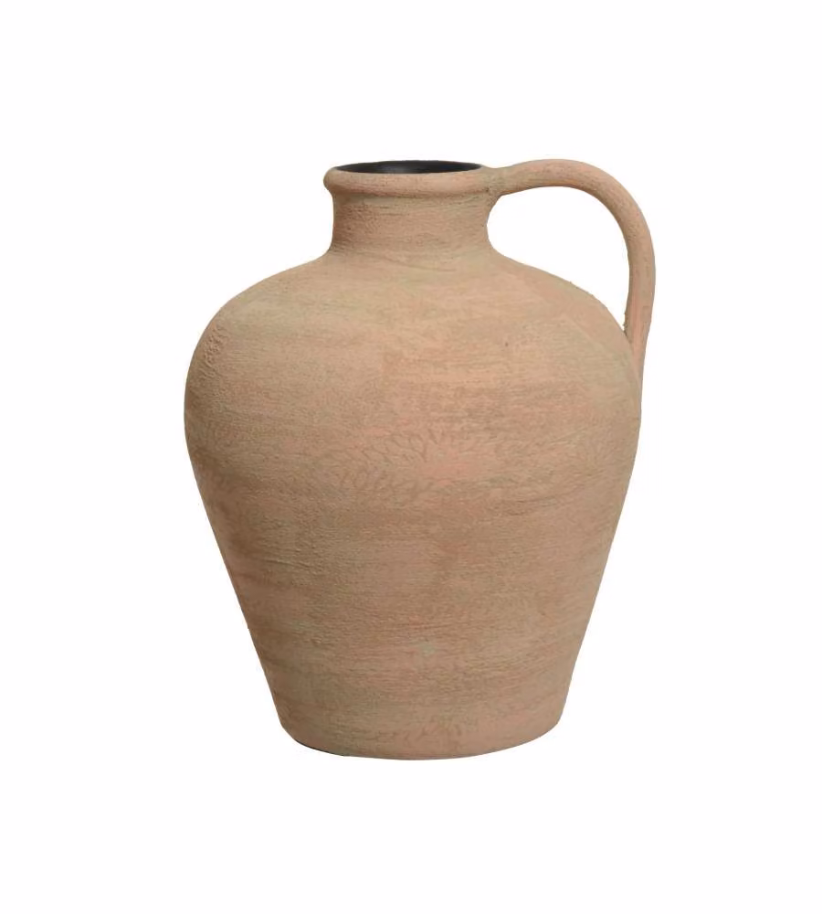 Kaemingk Brocca in Terracotta Beige 28x37 cm - Vaso Decorativo Rustico