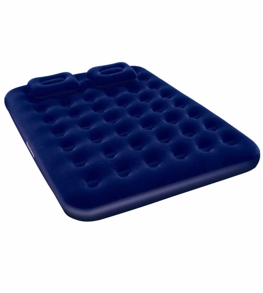 Bestway Materasso Gonfiabile Floccato con Cuscino e Pompa 203x152x22cm