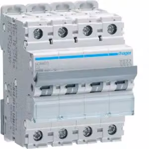 Interruttore automatico 4 poli, 10 kA, caratteristica C, 3 A, 4 moduli