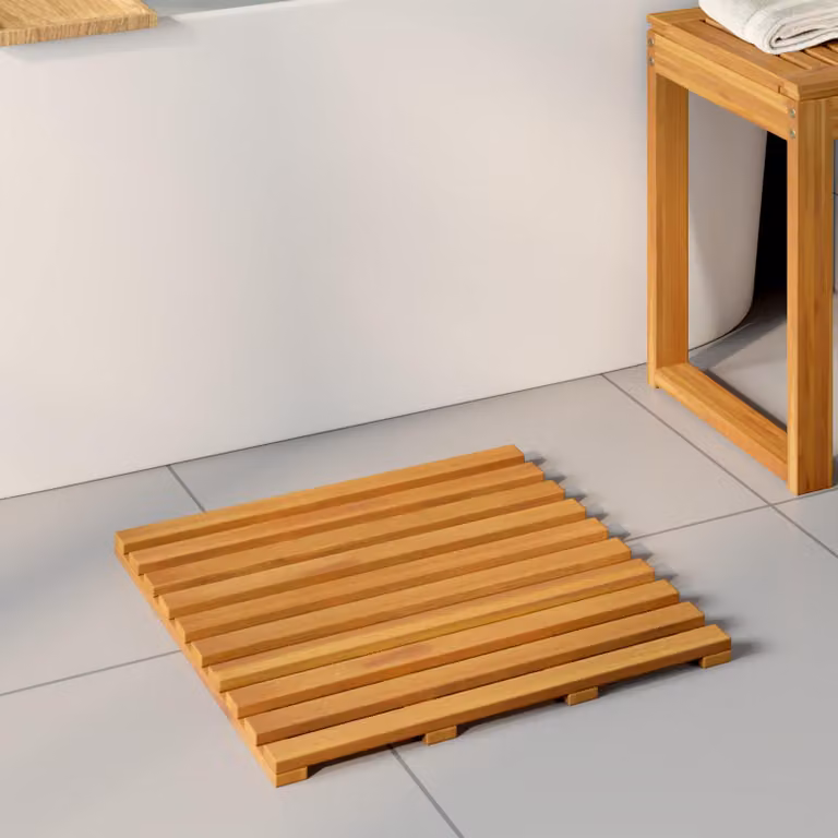 Set di 2 tappeti da bagno vidaXL beige e marrone, antiscivolo e ad asciugatura rapida, L: 50 cm, P: 48 cm