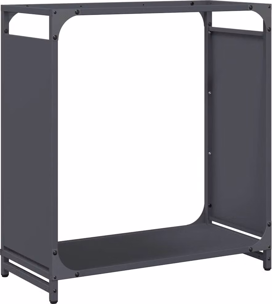 Rastrelliera per Legna da Ardere Antracite 60x28x65 cm