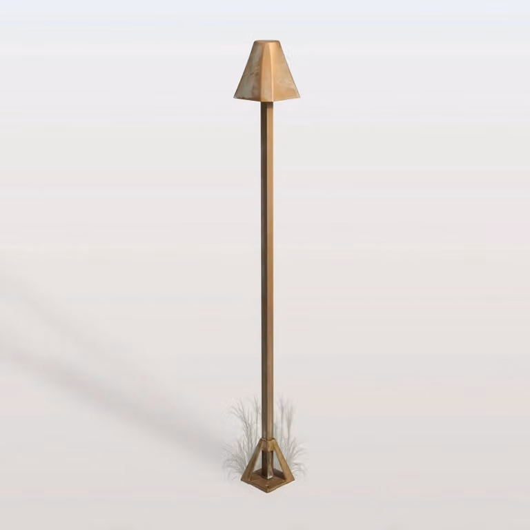 Moretti Luce Lampioncino da giardino Silva Frame, Bronzo / Ottone antico, Ottone, Campagna / Rustiche, Lampada LED da esterni