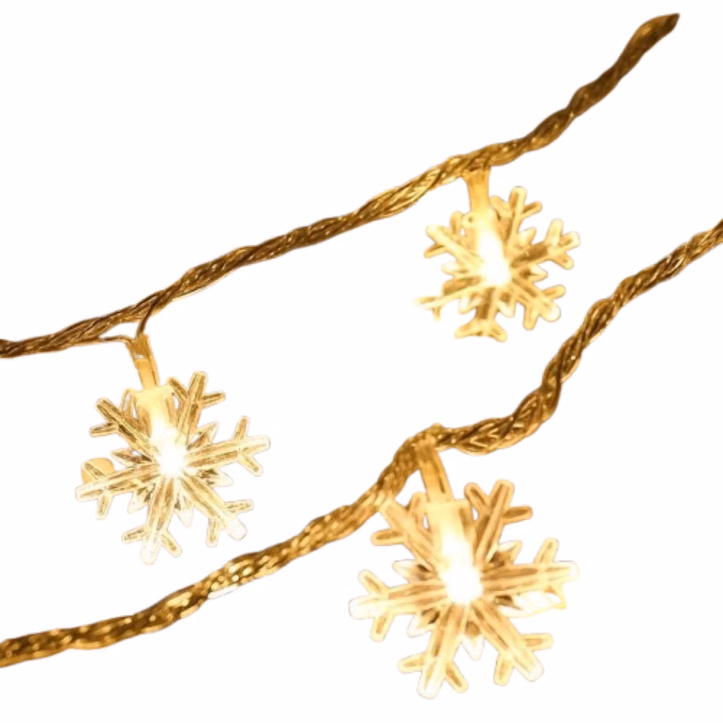 Luce LED natalizia - Fiocchi di neve, decorazione natalizia, luci a fiocco di neve, 8 modalità di illuminazione con timer, catene luminose, 1,8 m - LEDFLAKES