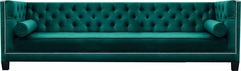 Wohnzimmer Luxus Viersitzer Sofa Couch Modern Grün Chesterfield Polstermöbel