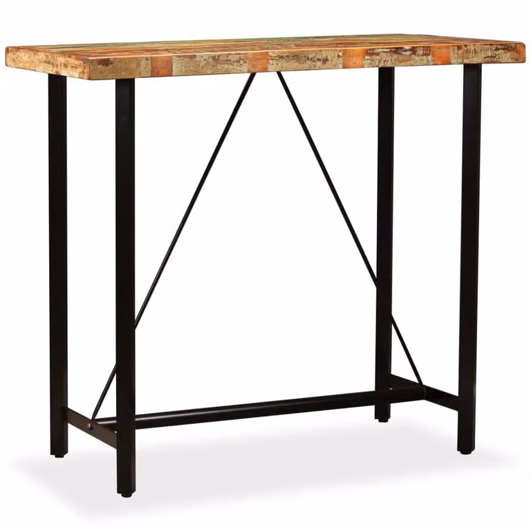 Maison Exclusive - Tavolino da bar in legno massello di recupero 120x60x107 cm
