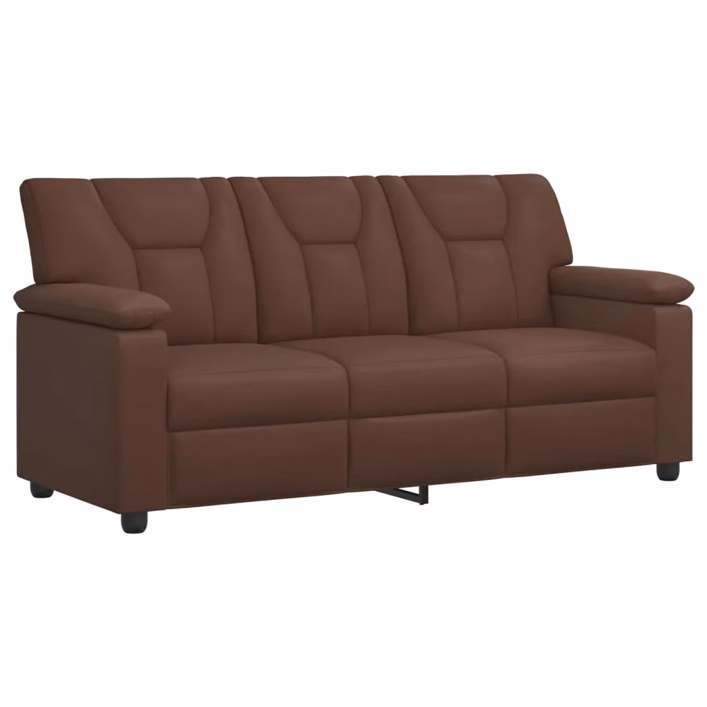 Divano moderno vidaXL in similpelle marrone con struttura in metallo L: 191 cm, P: 85 cm, H: 93 cm – 2