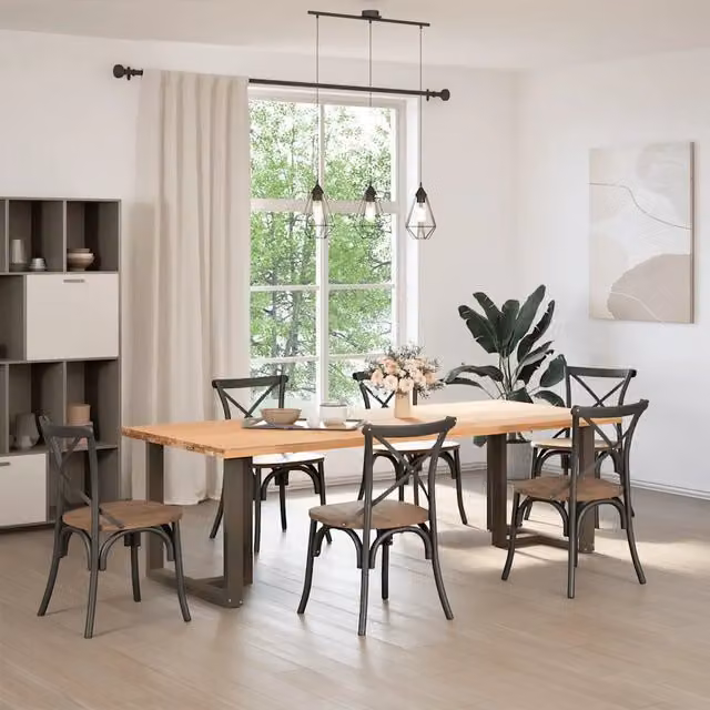 Gambe per tavolo da pranzo a forma di T 2 pz | Piede del tavolo nere 70x35x(72-73) cm in acciaio