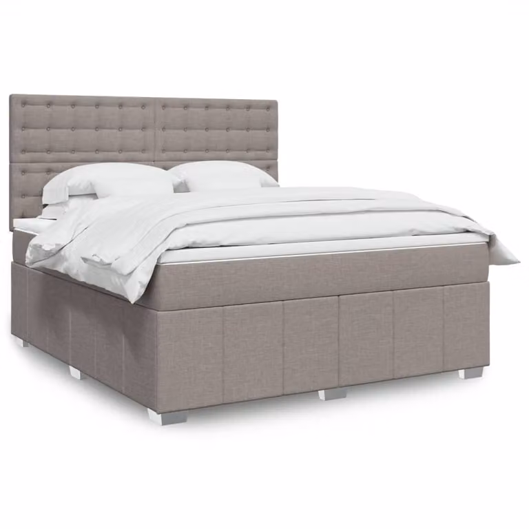 vidaXL Giroletto a Molle con Materasso Ibrido in Tessuto, L/P: 180 x 200 cm