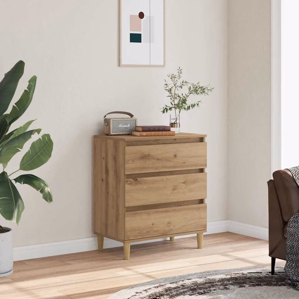 Credenza vidaXL in legno marrone stile scandinavo per cucina e sala da pranzo L: 60 cm, P: 35 cm, H: 70 cm