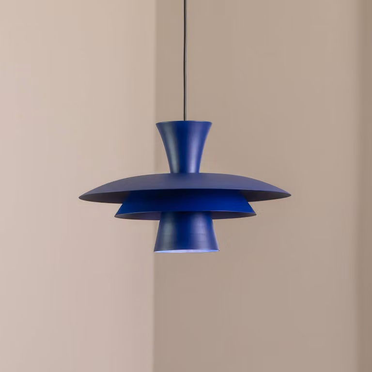 Lampada a sospensione Plato Luminex, dimmerabile, Blu, Soggiorno / Sala da pranzo, Metallo, Moderno, Lampada a sospensione