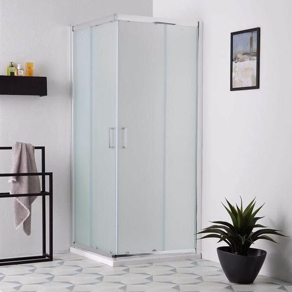 Cabina doccia quadrata 90 x 90cm vetro satinato 6mm scorrevoli | Giada