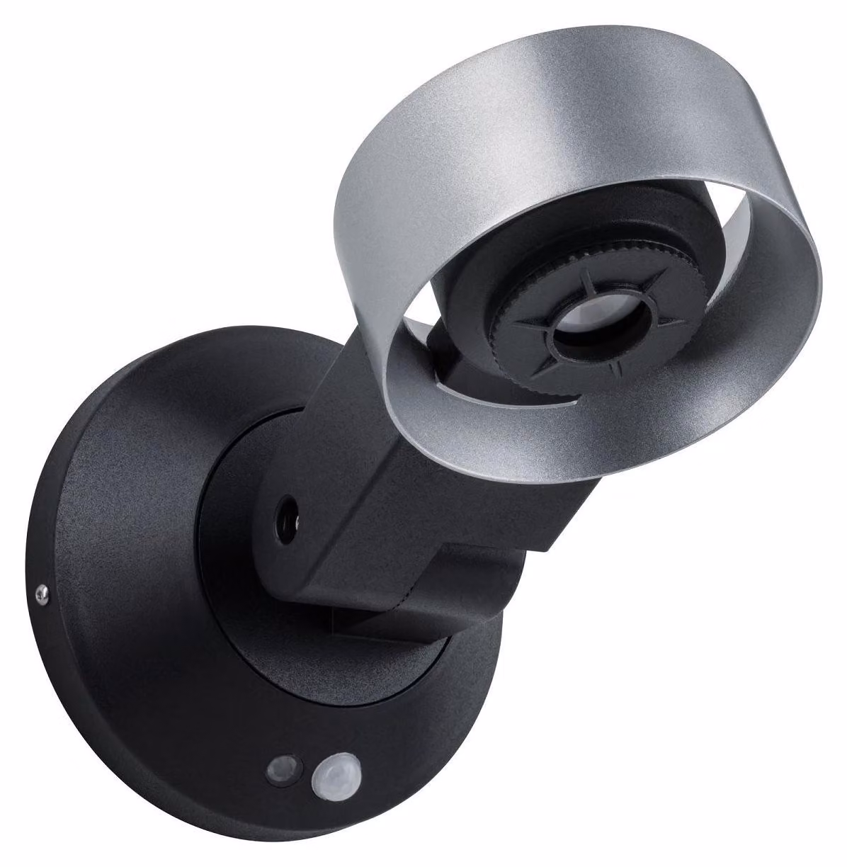 Lampada da esterno a LED Paulmann, a forma di cono, con sensore di movimento PIR, 230V, grado di protezione IP44, 8W, 3000K (bianco caldo), alluminio/acrilico, colore argento/antracite