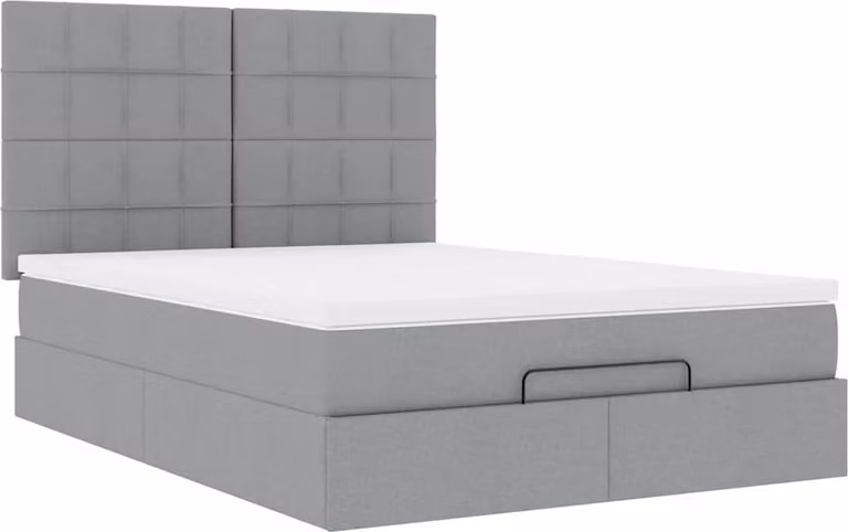 Struttura Letto Pouf con Materasso 140x200 cm in Tessuto