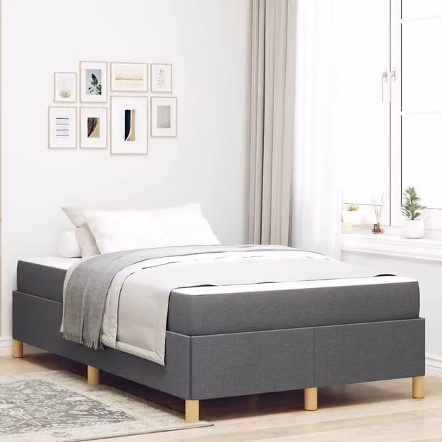 Struttura del letto-Giroletto Grigio scuro 120 x 200 cm Tessuto 746171