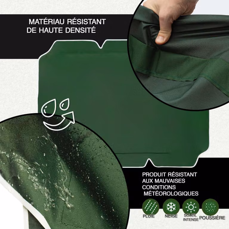 Altalena da esterno, dimensioni 200 x 120 cm, colore verde, resistente all'acqua