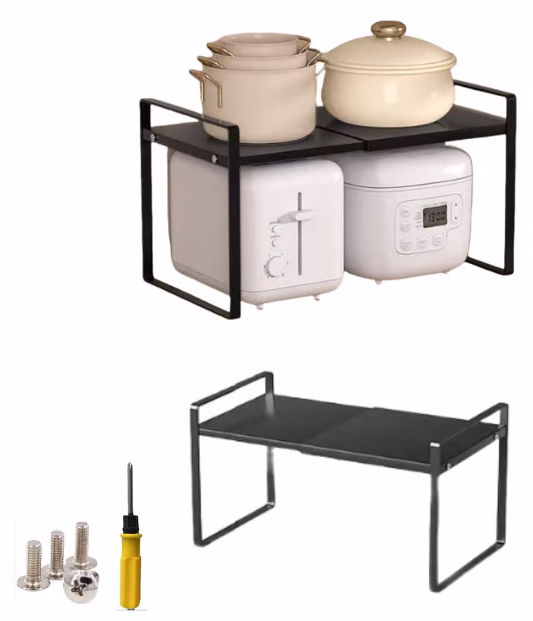 Ripiano estraibile per cucina, adatto a mobili e piani di lavoro, dimensioni 25-45x27x25 cm