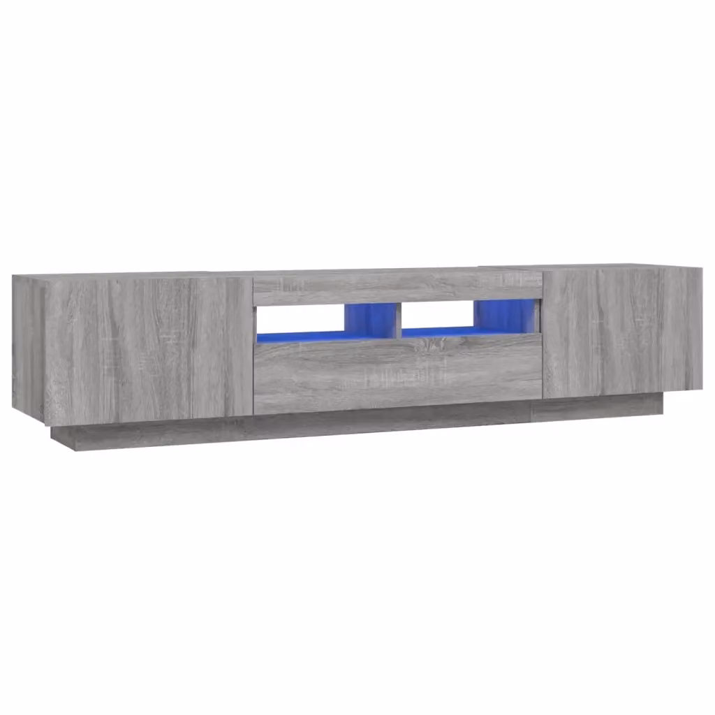 Set Mobili TV Moderno vidaXL in Legno Multistrato Grigio per Soggiorno – 2
