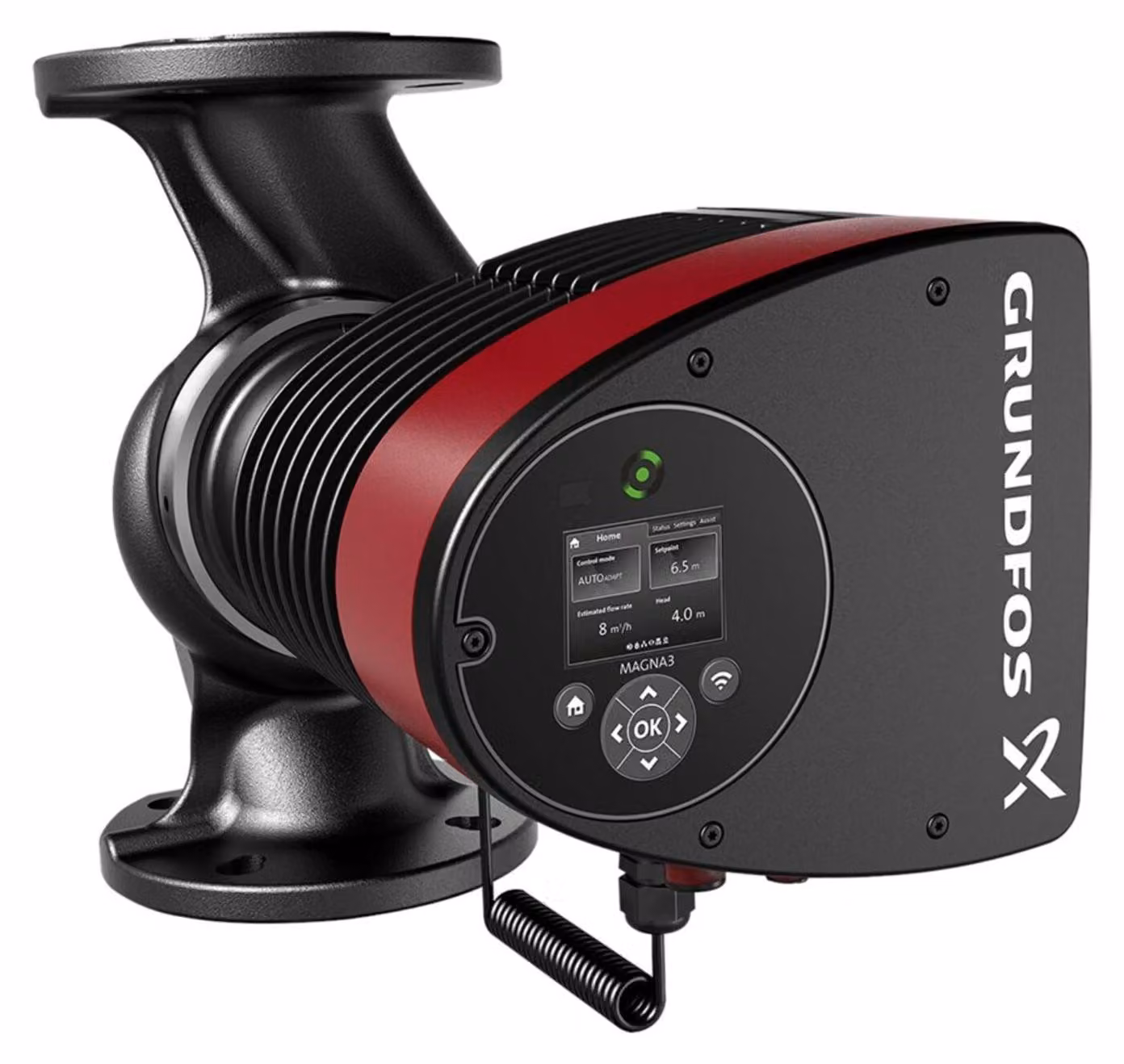 Pompa di circolazione per riscaldamento Grundfos MAGNA3 F flangia, 230 V, PN 6/10 tipo 50-120 F, DN 50, 280 mm