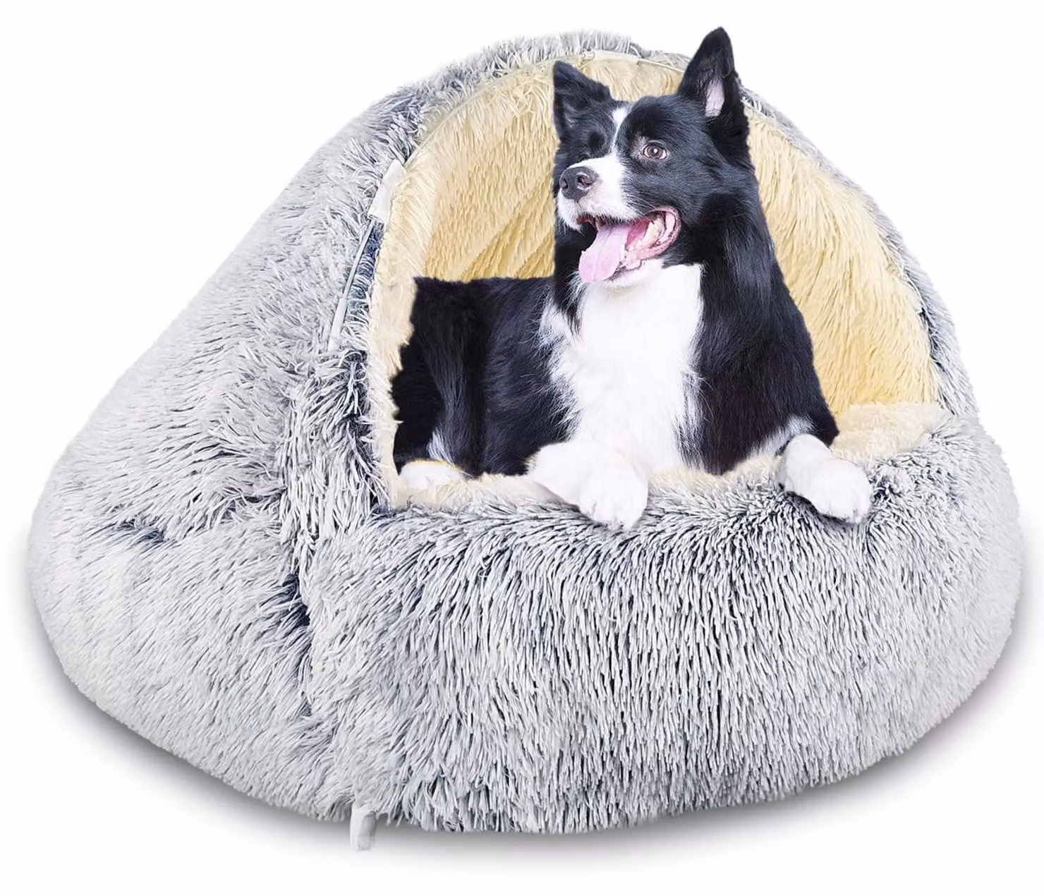 Omgoods - Cuccia per cani con tettuccio e supporti, lavabile, adatta a cani di piccola e media taglia