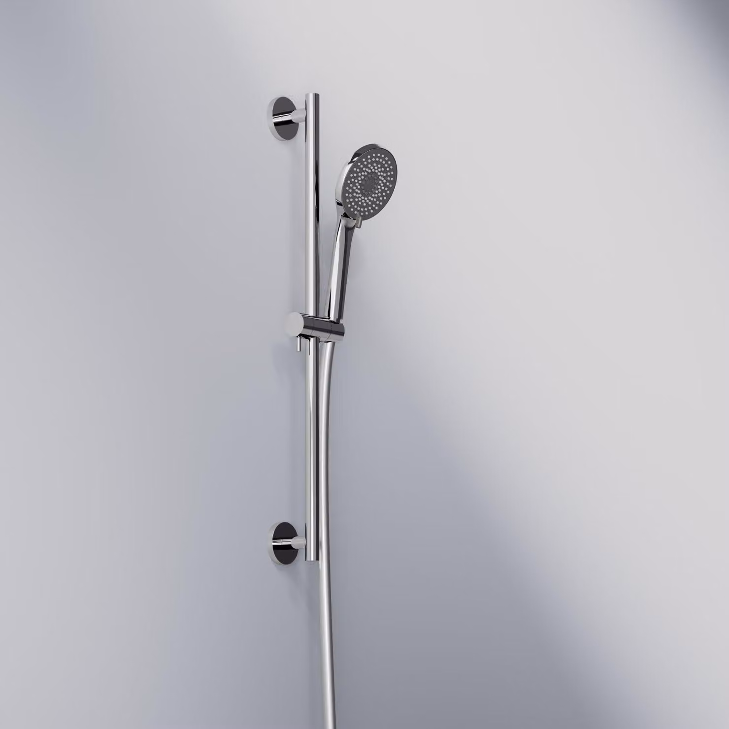 Steinberg Série 340 Garniture de douche, incl. douchette à main, réglable en 3 positions, flexible de douche, barre de douche 600mm, 3401601, 3401601