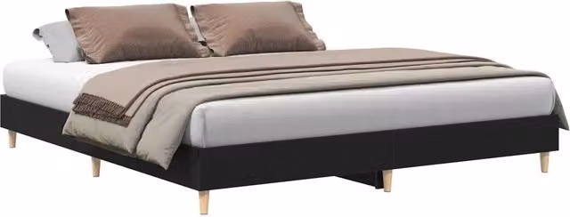 Letto matrimoniale | Letto per adulti | Struttura del letto Rovere Nero 203 x 183 x 25 cm