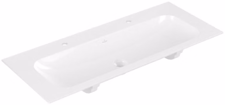 Villeroy & Boch Finion lavabo armoire, sans trop-plein, 2 trous pour robinet, 1200x500mm, 4164C1R1, 4164C1R1