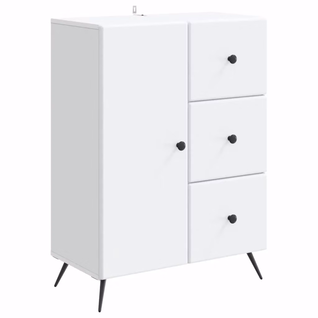 Credenza moderna vidaXL in legno MDF bianco L 66 cm, P 34,5 cm, H 90 cm – 2