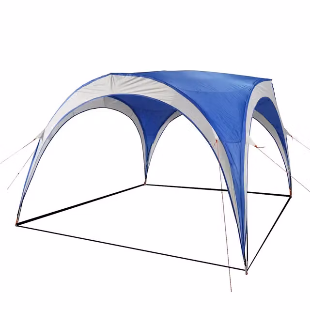 Tenda per feste blu impermeabile in poliestere e fibra di vetro L: 305 cm, P: 305 cm, H: 216 cm