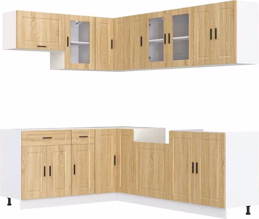 Set Mobili da Cucina 11 pz Porto Rovere Sonoma in Truciolato