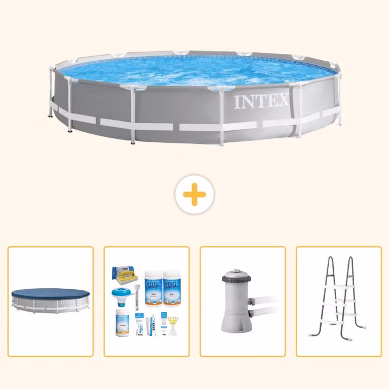 Struttura per piscina a forma di prisma - 366x76 cm - composta da 5 elementi - modello SCB6