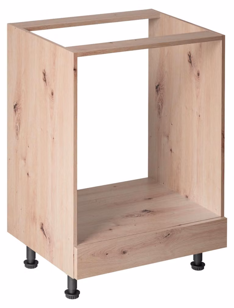 Mobile da cucina per forno a incasso VALEN - larghezza 60 cm, rovere artigianale