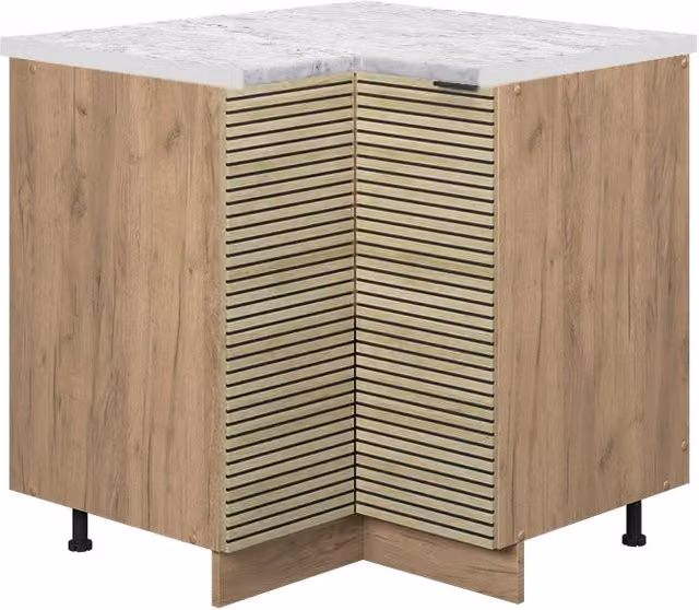 Mobile ad angolo cucina Fame-Line Pannello in quercia/Rovere dorato 80.5 cm, PL Marmo Vicco