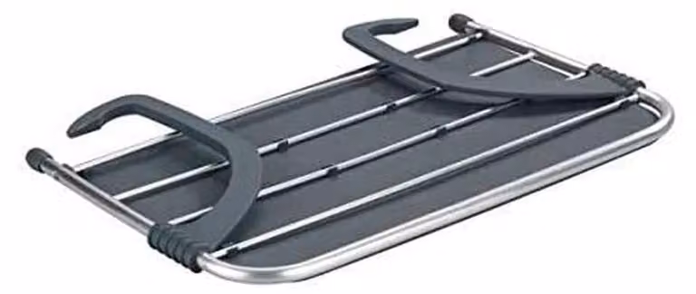 Omgoods - Portaoggetti 2-in-1, asciuga stoviglie e ripiano, alluminio, 53 x 34 x 16 cm