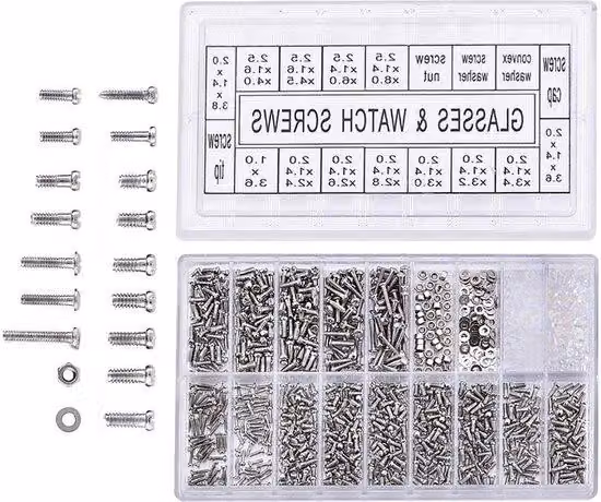 Set di viti per la riparazione di orologi in acciaio inossidabile (piccolo)
