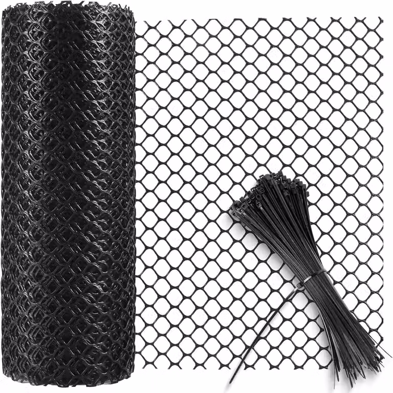 Rete per pollame, 40 cm x 10 m, in polietilene, per uso in giardino