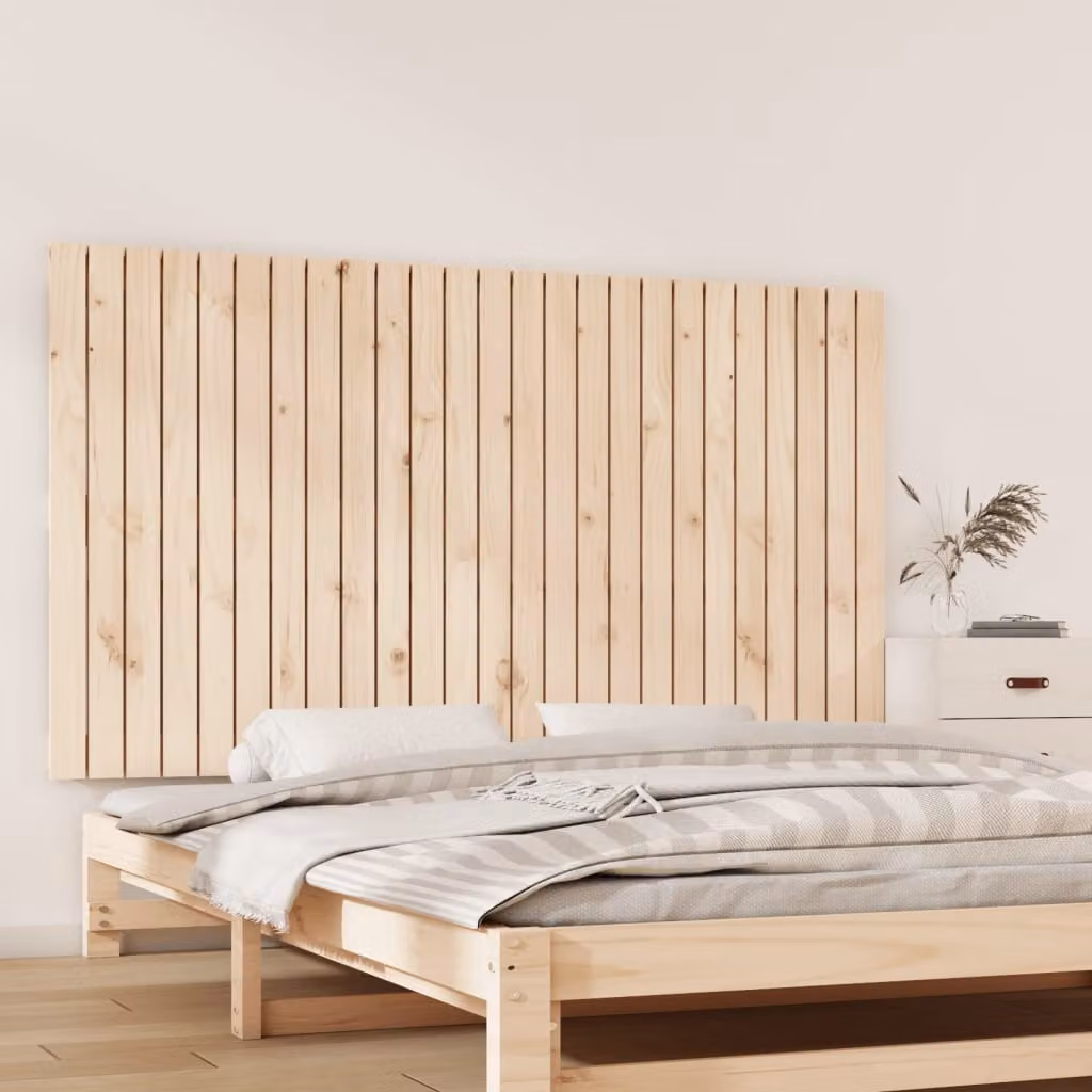 vidaXL Testiera da Parete in Legno Massello di Pino, L: 159,5 cm, P: 3 cm, H: 90 cm